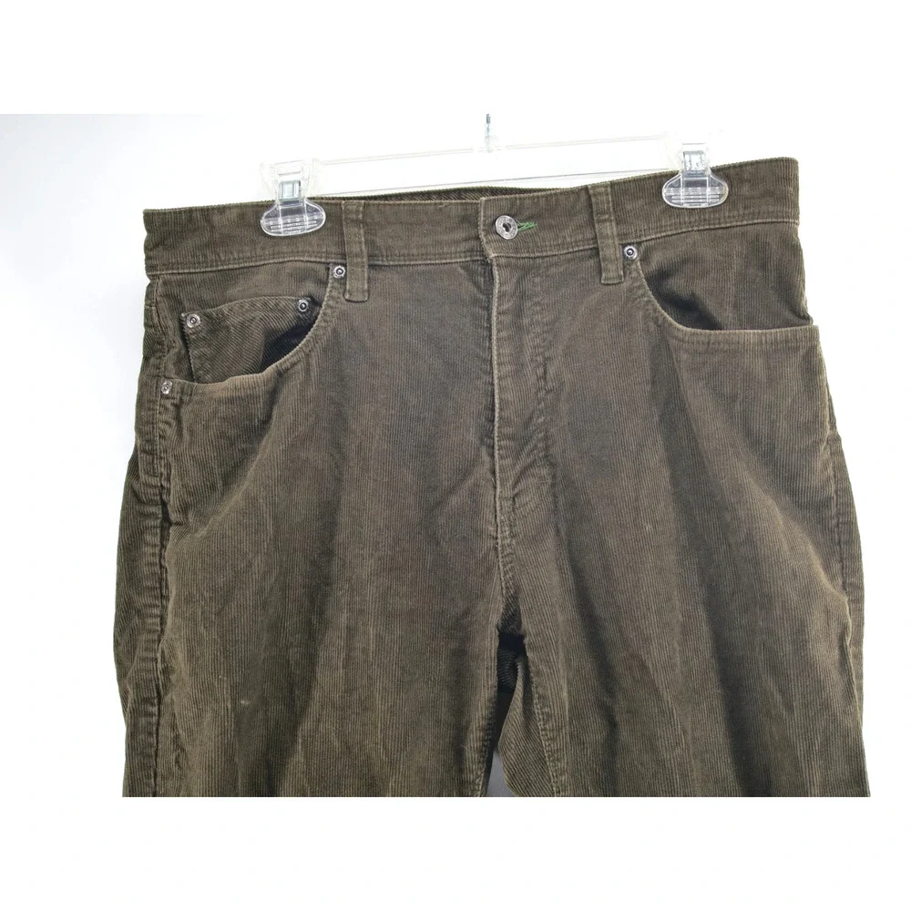 Orvis Mens Brown Corduroy Five Pocket Straight Leg Pants 34x30